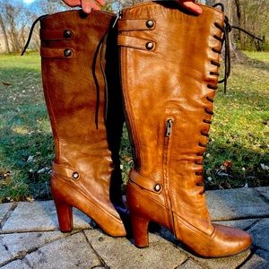 Sam Edelman Lace Up Brown Boot